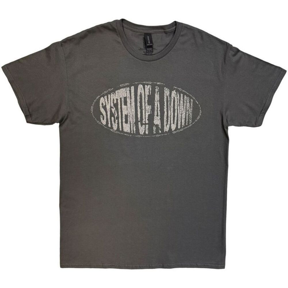 System Of A Down Unisex Adult Logo Stretch Stretch T-Shirt / Charcoal Grey